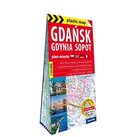 Plastic map Gdańsk Gdynia Sopot 1:26 000 w.2025