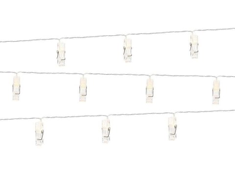 Lampki LED klamerki bezbarwne 1.4m
