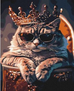 Malowanie po numerach - Władza u kotów 40x50cm