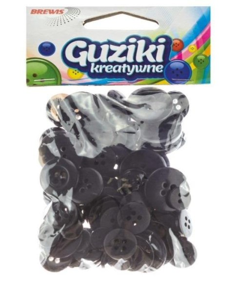 Guziki kreatywne czarne 40g