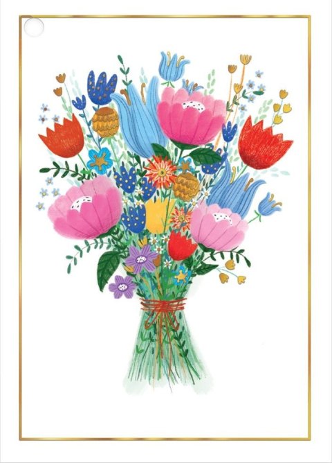 Karnet B8 mini zawieszka Bukiet