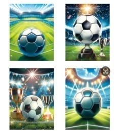 Torebka prezentowa M Piłka nożna szerokie dno