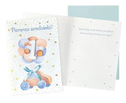 Karnet B6 Urodziny Roczek (autko)