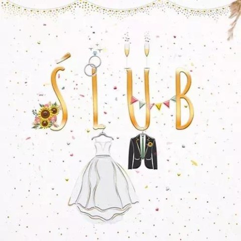 Karnet KW Ślub Państwo Młodzi