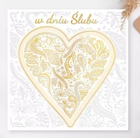 Karnet KW Ślub Serce
