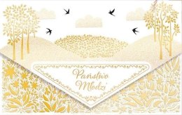 Karnet koperta A5 Ślub Złota łąka