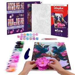 Malowania po numerach 30x40cm Kolibry zakochane