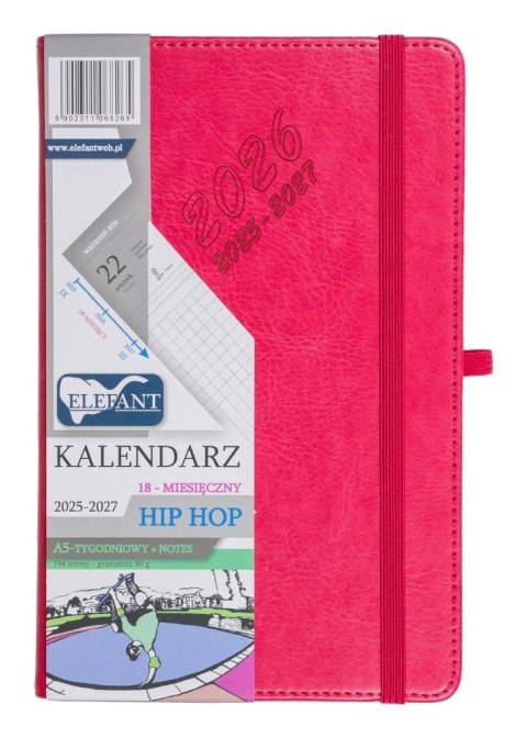 Kalendarz 2025/2027 A5 18M + notes Hip Hop karmaz.