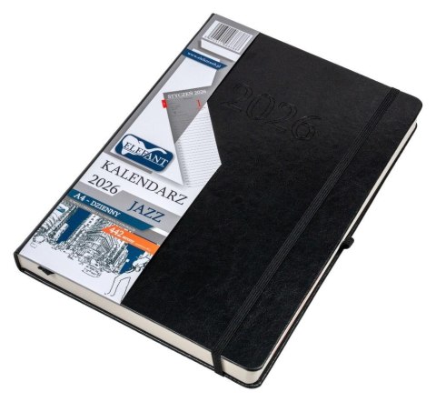Kalendarz 2026 A4 tygodniowy Jazz czarny