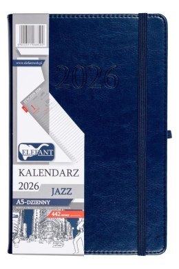 Kalendarz 2026 A5 dzienny Jazz granatowy
