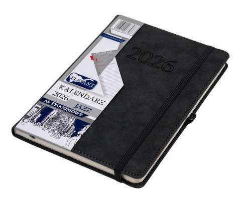 Kalendarz 2026 A5 tygodniowy Jazz grafitowy