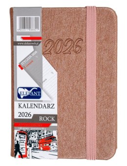 Kalendarz 2026 A7 tyg Rock miedziany