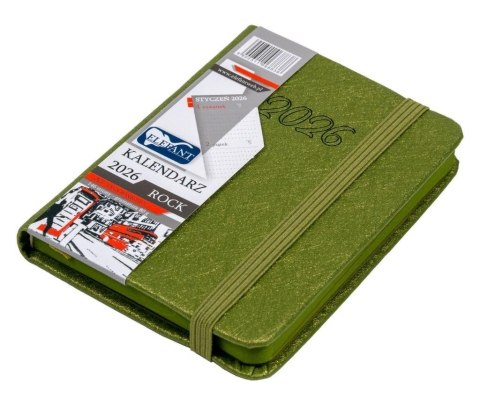 Kalendarz 2026 A7 tyg Rock oliwkowy