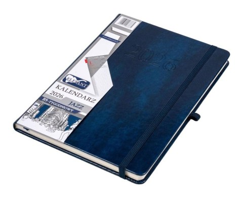 Kalendarz 2026 B5 tygodniowy Jazz granatowy