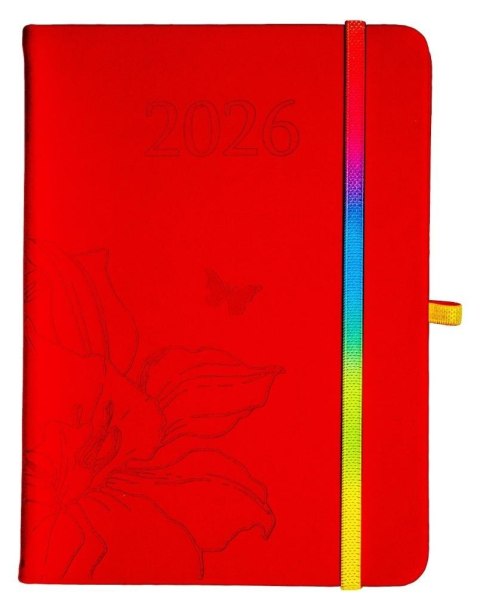 Kalendarz 2026 B6 tyg. Hip Hop czerwony