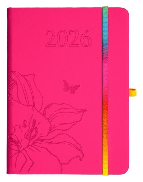 Kalendarz 2026 B6 tyg. Hip Hop różowy