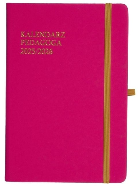 Kalendarz pedagoga 2025/26 A5 tyg. Salsa różowy