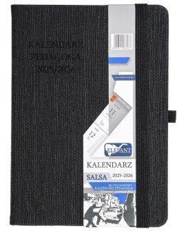 Kalendarz pedagoga 2025/26 B6 tyg. Salsa czarny