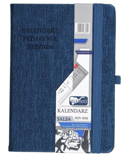 Kalendarz pedagoga 2025/26 B6 tyg. Salsa perłowy