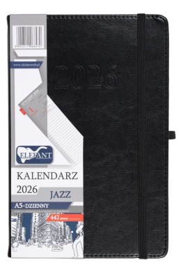 Kalendarz 2026 A5 dzienny Jazz czarny