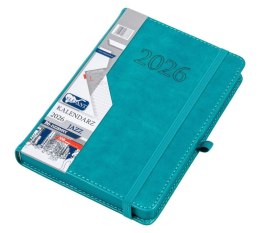 Kalendarz 2026 B6 dzienny Jazz turkusowy