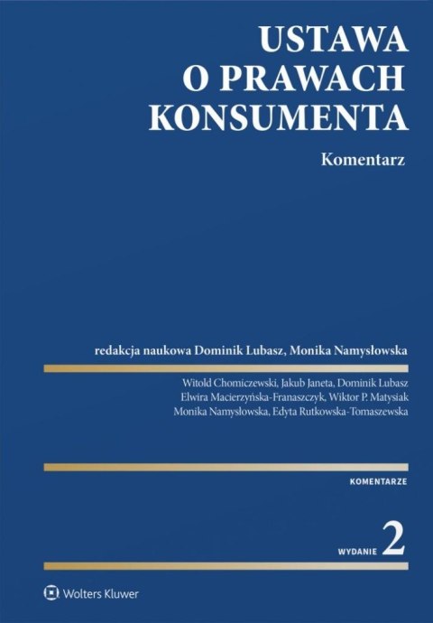 Ustawa o prawach konsumenta. Komentarz w.2