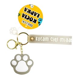 Brelok kocia łapka szary