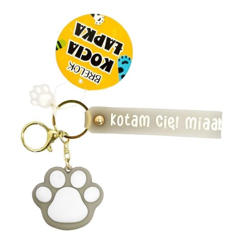 Brelok kocia łapka szary