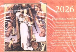Kalendarz 2026 trójdzielny -Św. Michał Archanioł