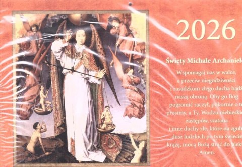 Kalendarz 2026 trójdzielny -Św. Michał Archanioł