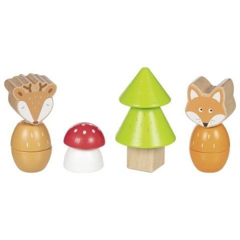 Klocki do wkręcania Leśni przyjaciele 14el