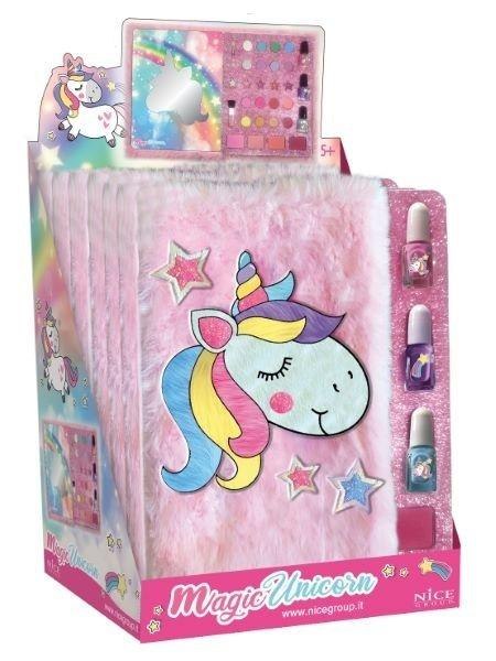 Make up pamiętnik okładka futerkowa Jednorożec