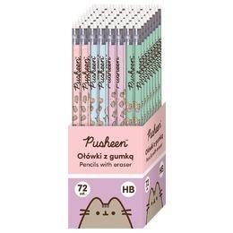 Ołówki z gumką HB Pusheen tuba (72szt)