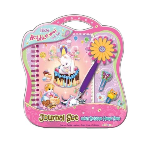 Pamiętnik na spirali z długopisem Kotek