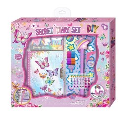 Pamiętnik na zamek z akcesoriami Motylki