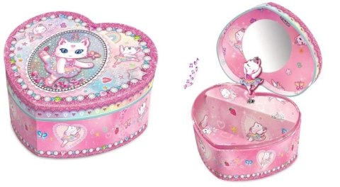 Pozytywka w kształcie Serca Kot Baletnica