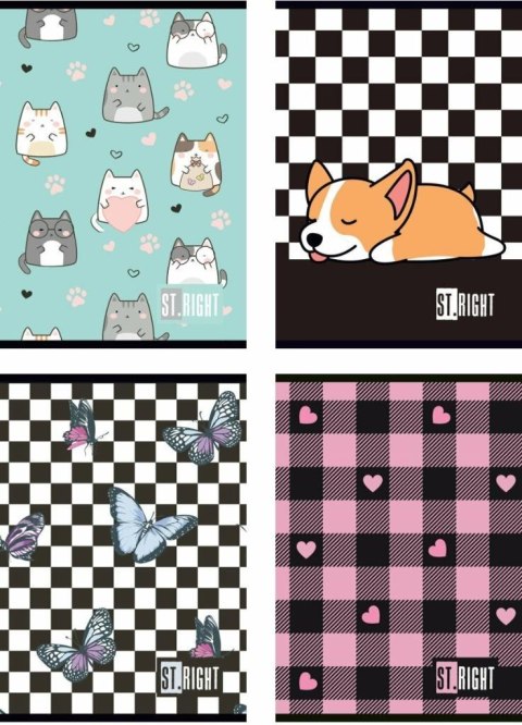 Zeszyt A5/32K linia dwukolorowa mix (15szt)