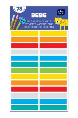 Etykiety samoprzylepne 78szt Bebe Kids mix
