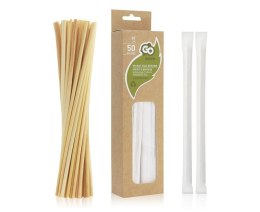 Słomki z pszenicy w papierku 5x200mm 50szt