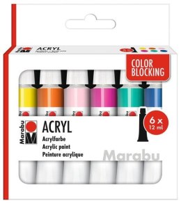 Farby akrylowe Color Blocking 12ml 6 kolorów