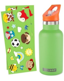 Butelka termiczna z naklejkami 380ml zielona