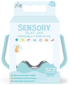 Słoik sensoryczny do napełnienia wodą błękitny