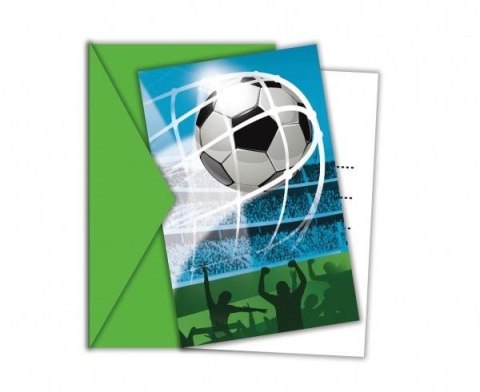 Zaproszenia Soccer Fans 6szt.