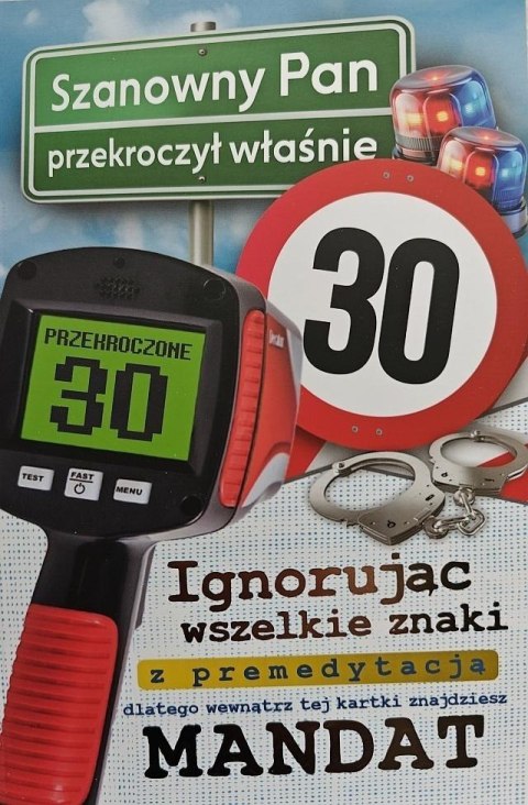 Karnet Urodziny 30