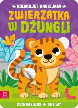 Koloruję i naklejam. Zwierzątka w dżungli