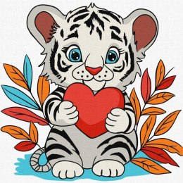Malowanie po numerach -Cudowne tygrysiątko Kids