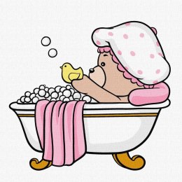 Malowanie po numerach -Zabawa w kąpieli Kids