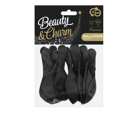 Balony pastelowe Beauty&Charm czarne 30cm 10szt