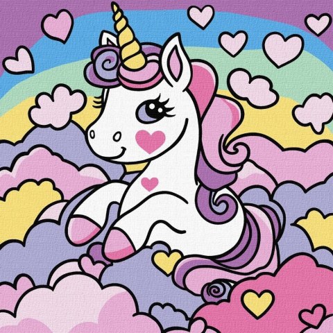 Malowanie po numerach - Marzycielski jednorożec