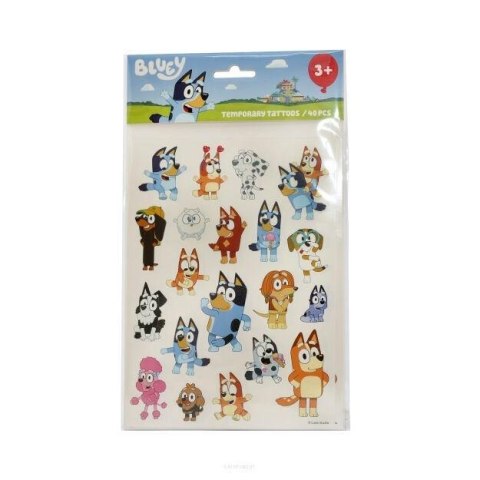 Tatuaże zmywalne Bluey 40szt